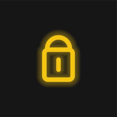 Parlayan sarı neon simgesini engelle