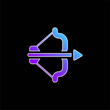 Baş mavisi eğimli vektör simgesi