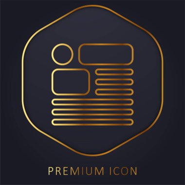 Madde altın çizgi premium logosu veya simgesi