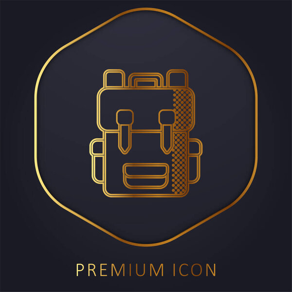 Рюкзак золотой линии премиум логотип или значок