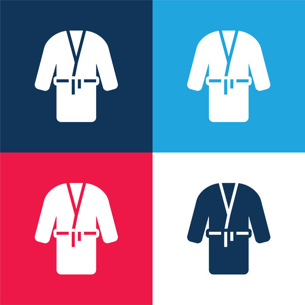 Халат синий и красный четыре цвета минимальный набор значков