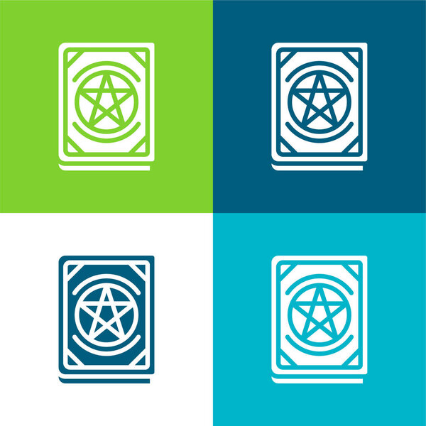 Книга Плоский четырехцветный минимальный набор значков