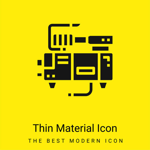 Air Pump minimal bright yellow material icon
