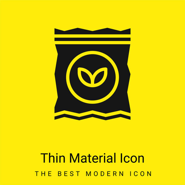 Мешок с минимальным ярко-желтым материалом