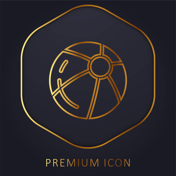 Ball golden line premium logo or icon