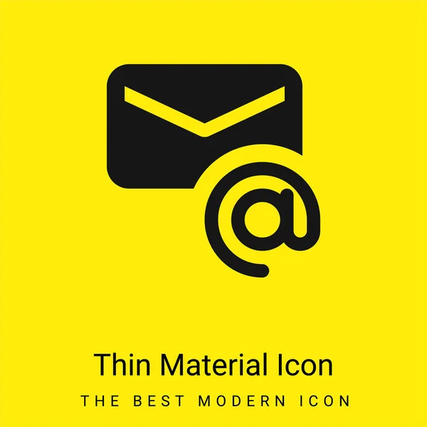 Adresse Minimale Icône Matériau Jaune Vif — Image vectorielle