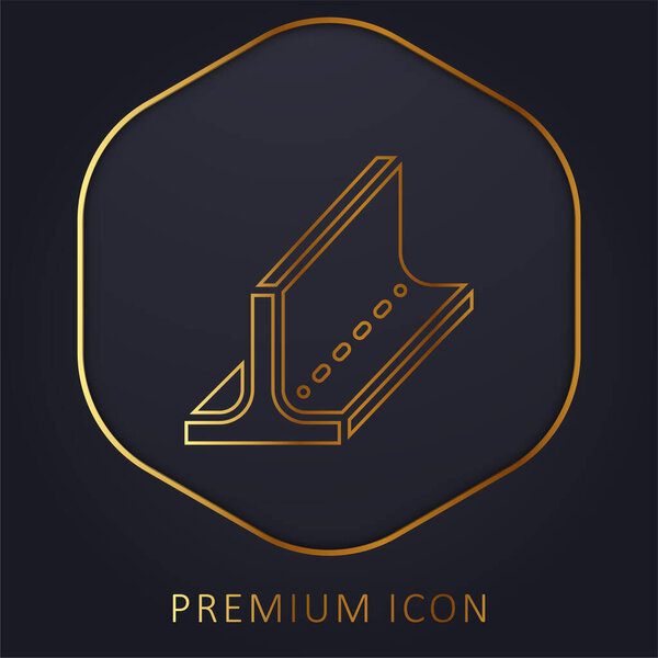 Beam golden line premium logo or icon