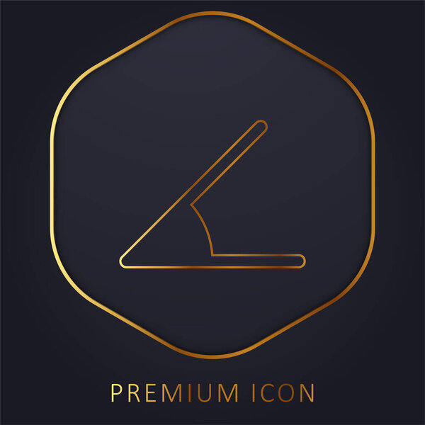 Angle golden line premium logo or icon