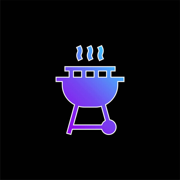 Barbecue blue gradient vector icon