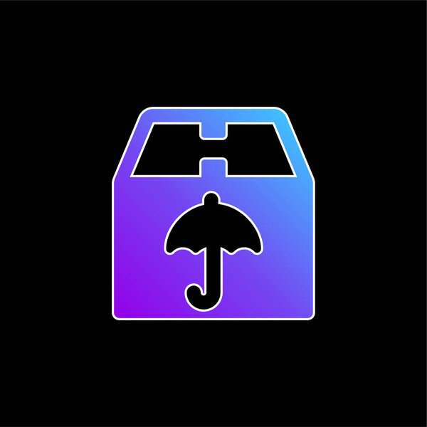 Box blue gradient vector icon