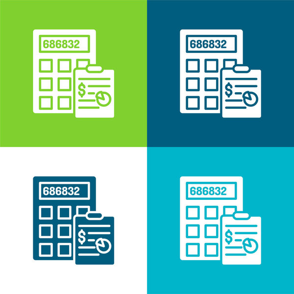 Учетная запись Четыре цвета минимальный набор значков