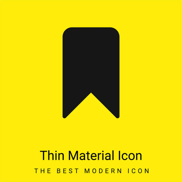 Закладка минимальный ярко-желтый материал значок