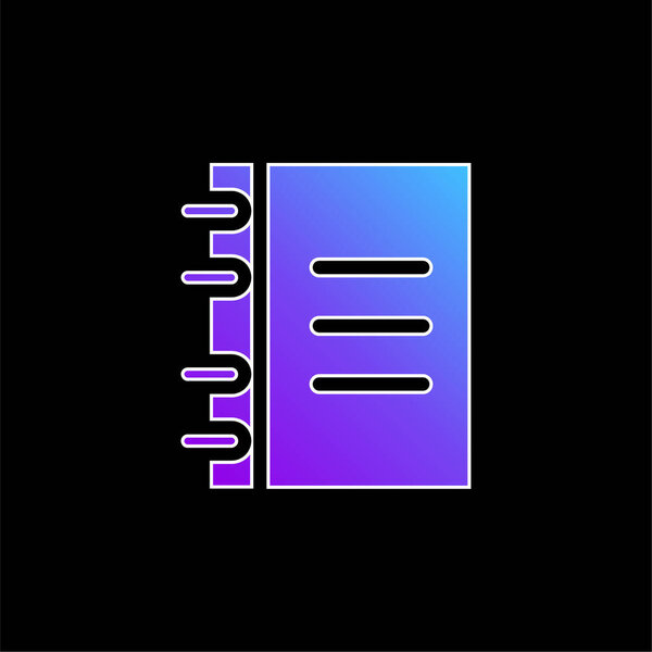 Agenda blue gradient vector icon