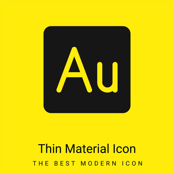 Audition minimal bright yellow material icon