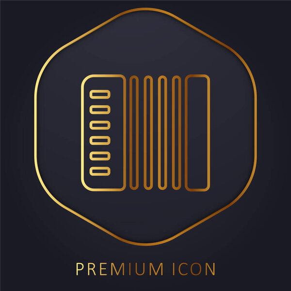 Acordeon golden line premium logo or icon