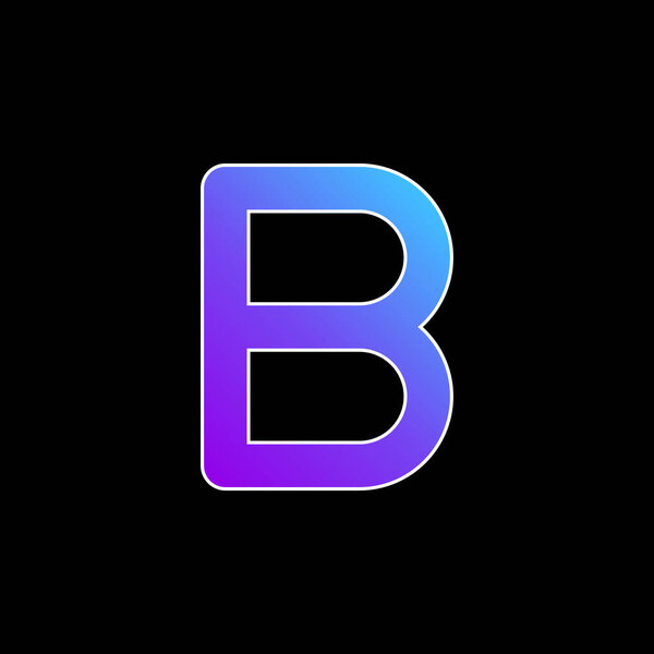 Beta blue gradient vector icon