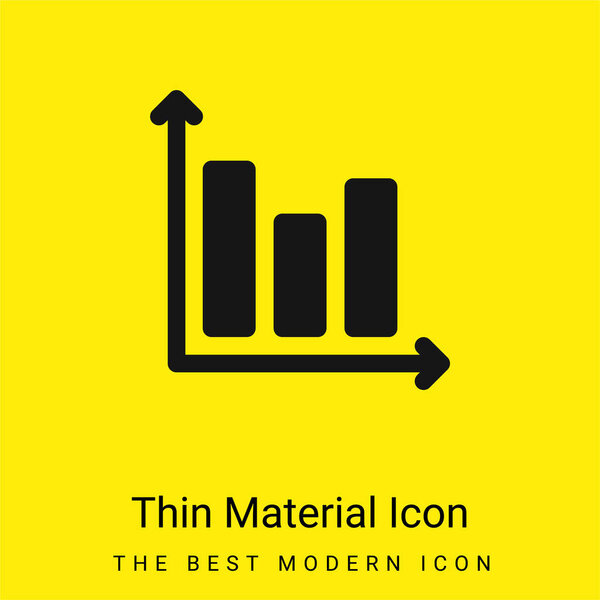 График минимальный ярко-желтый значок материала