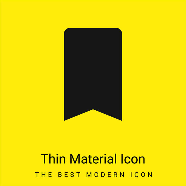 Закладка минимальный ярко-желтый материал значок