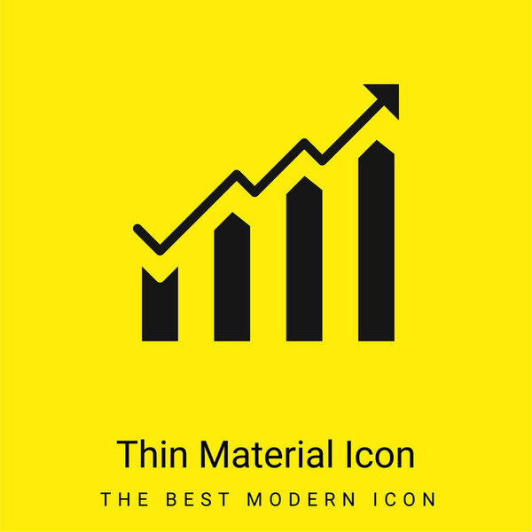 Bar Chart minimal bright yellow material icon