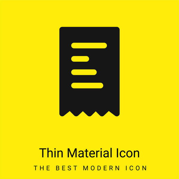Bill minimal bright yellow material icon