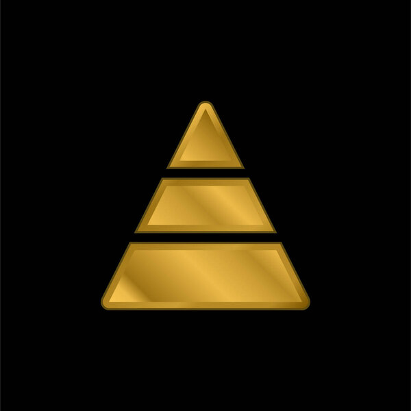 Аналитика позолоченная икона или вектор логотипа