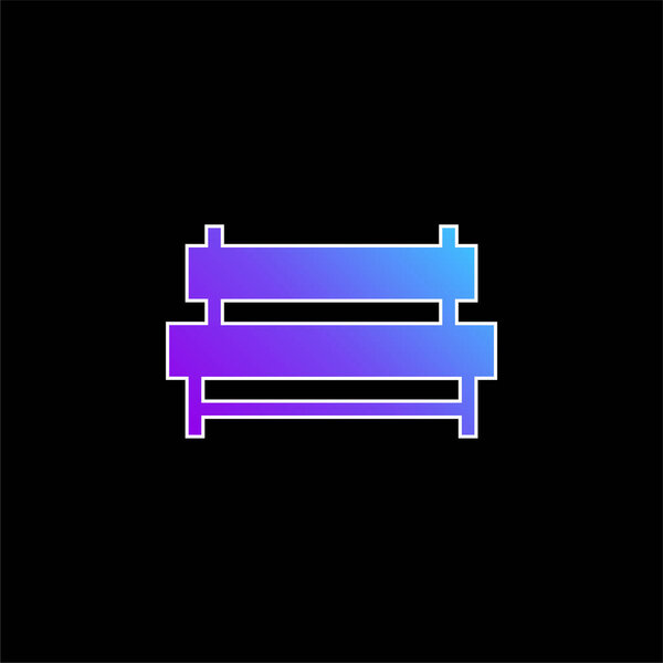 Bench blue gradient vector icon