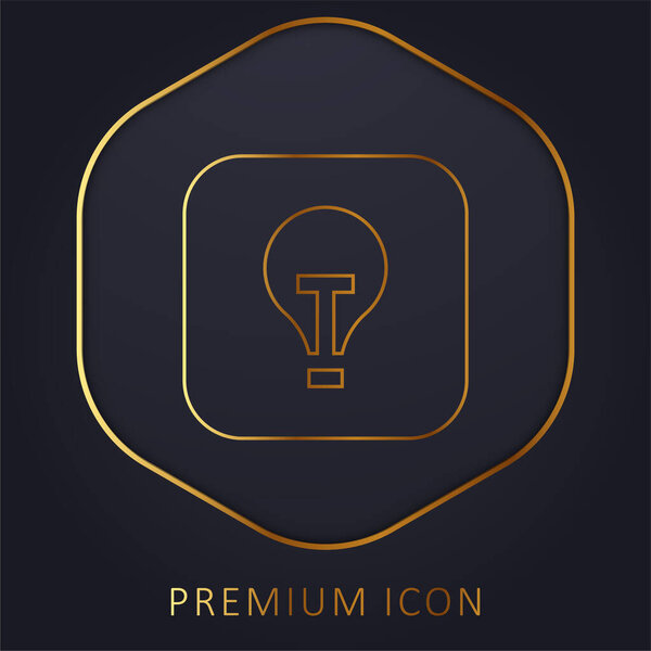 Apple golden line premium logo or icon