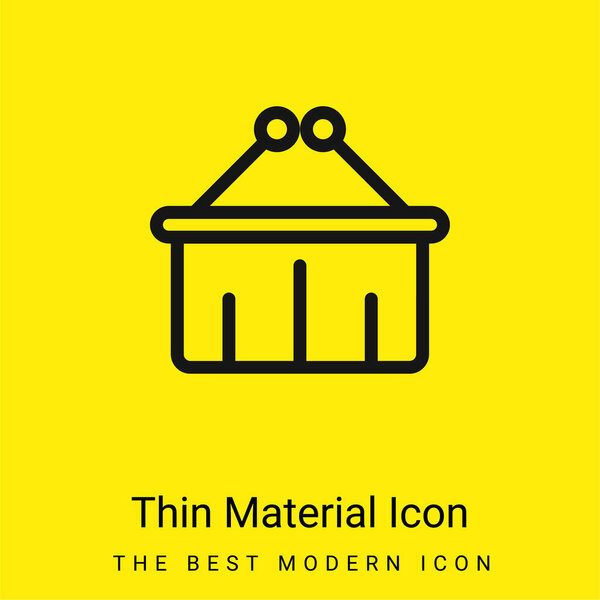 Basket minimal bright yellow material icon