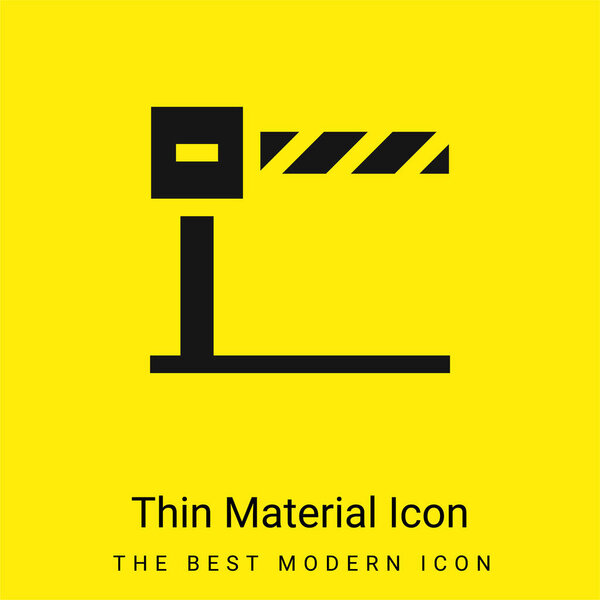 Barrier minimal bright yellow material icon