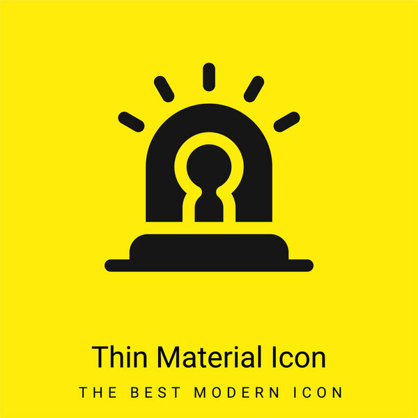 Тревога минимального ярко-желтого материала значок