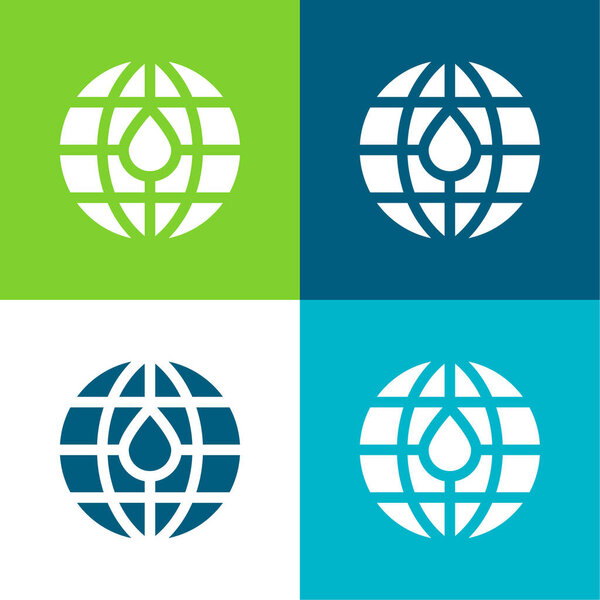 Четырехцветный минимальный набор значков Blood Donation