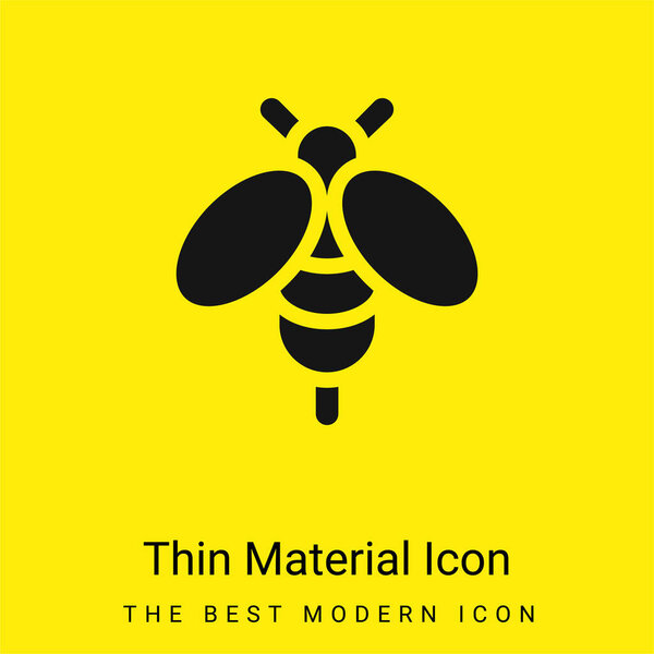 Bee minimal bright yellow material icon