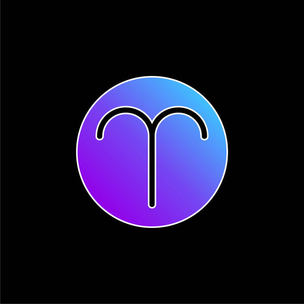 Aries blue gradient vector icon