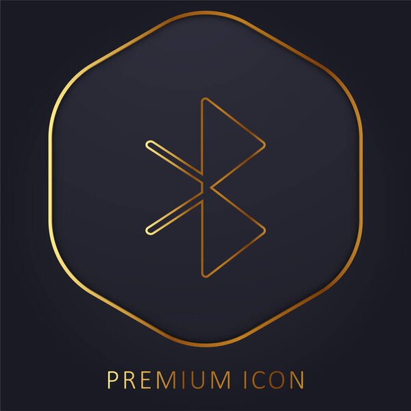 Bluetooth golden line premium logo or icon