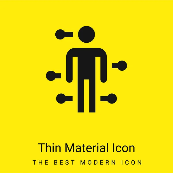 Acupuncture minimal bright yellow material icon