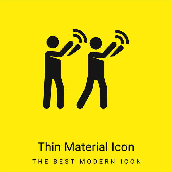 Аплодисменты минимальная ярко-желтая икона материала