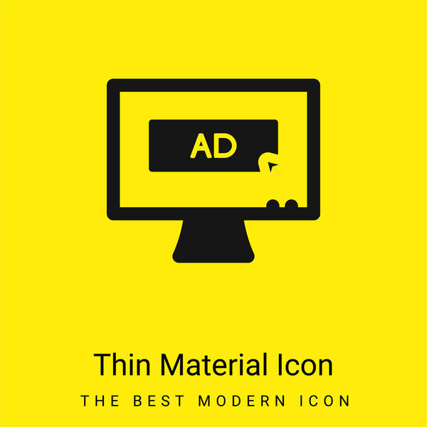AD Media minimal bright yellow material icon