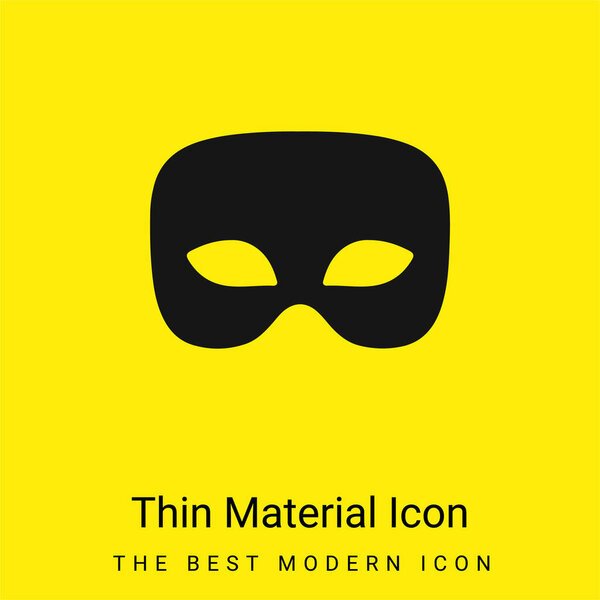 Black Male Carnival Mask minimal bright yellow material icon
