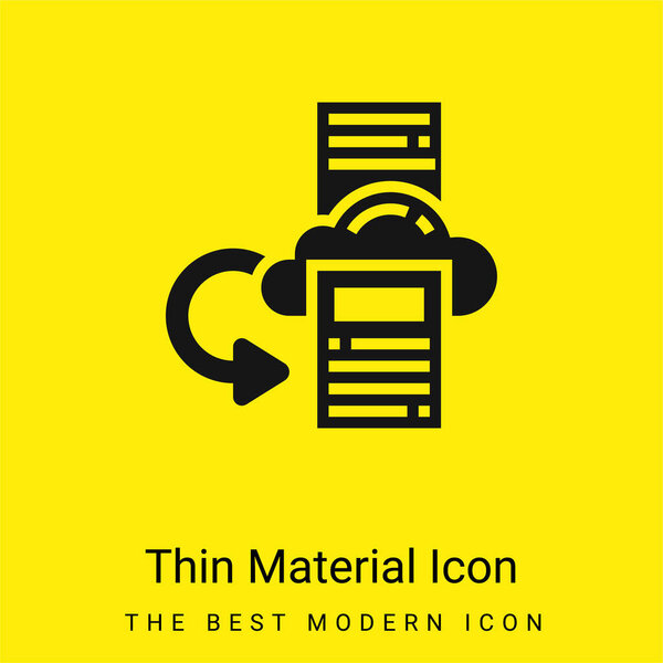 Резервное копирование значка минимального ярко-желтого материала