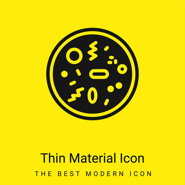 Bacteria minimal bright yellow material icon