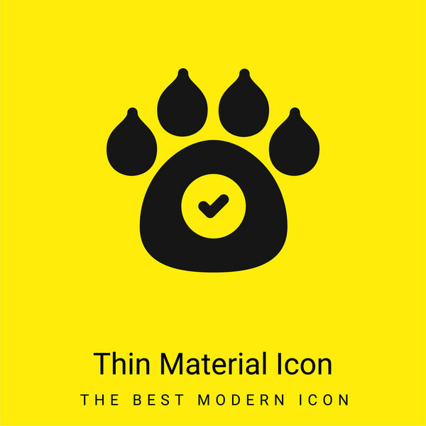 Animals Allowed minimal bright yellow material icon
