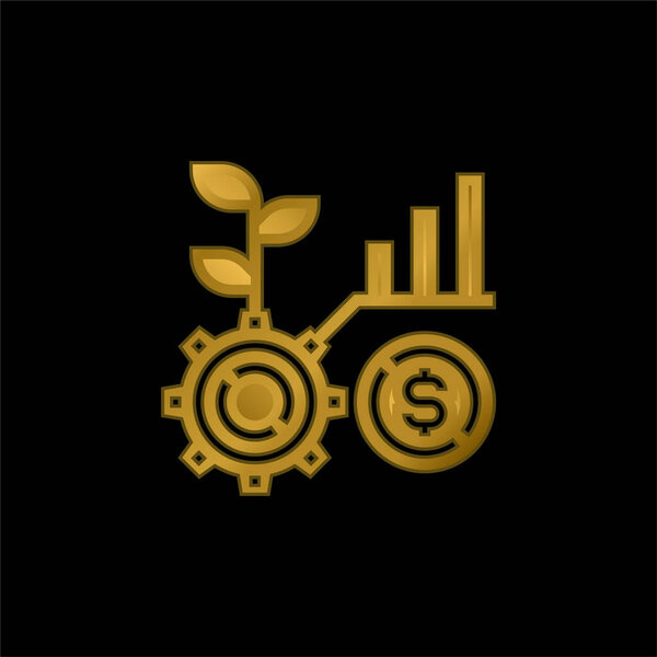 Позолоченная икона или вектор логотипа