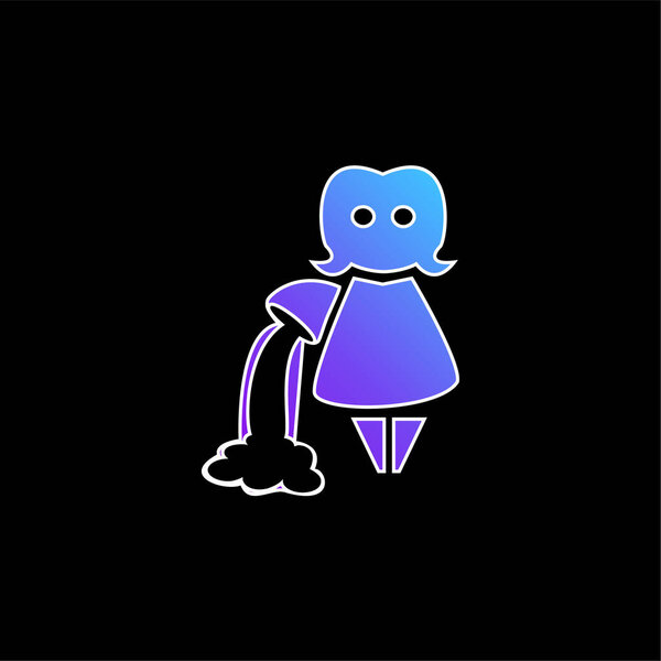 Aquarius Zodiac Symbol Of Female Water Carrier blue gradient vector icon