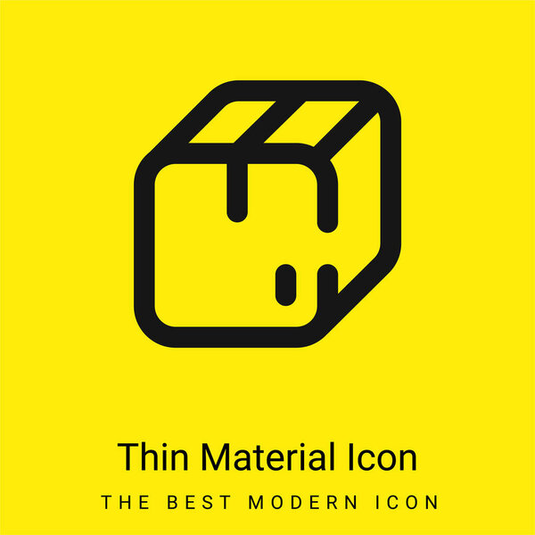 Box minimal bright yellow material icon
