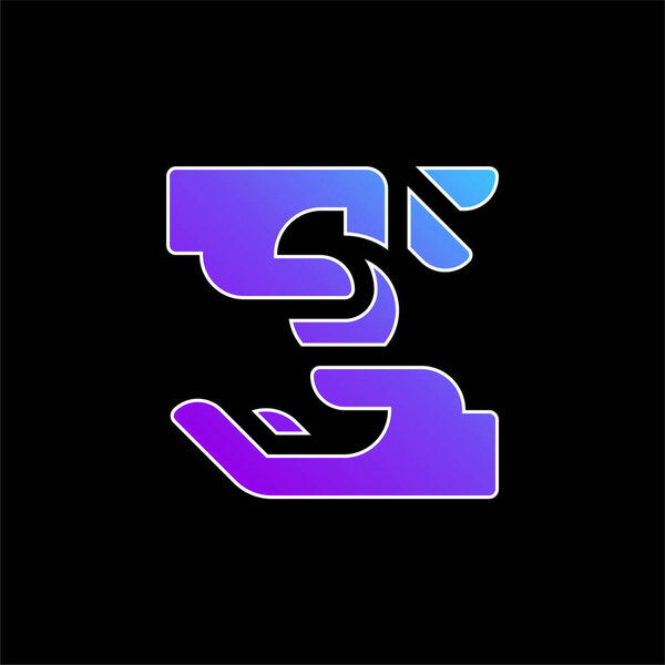 Alms blue gradient vector icon