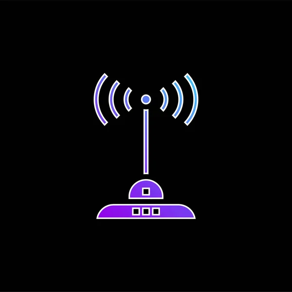 Antenne Blauw Gradiënt Vector Pictogram — Stockvector