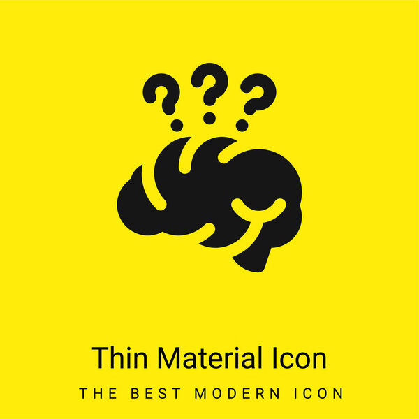 Brain minimal bright yellow material icon