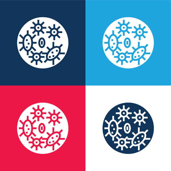 Красно-синий и синий цвета минимальный набор значков