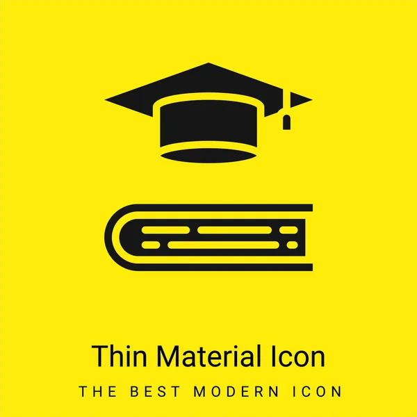 Book Minimal Bright Yellow Material Icon — Stock Vector