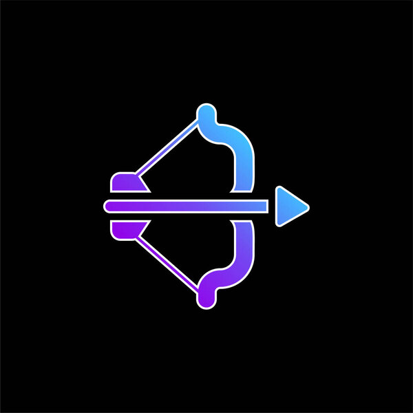Bow blue gradient vector icon